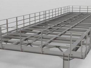 steel platform 3D Model