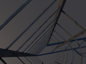 steel fire stair 3D Model