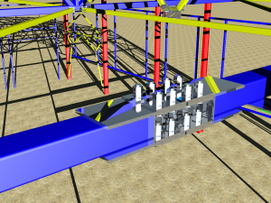 industrial building made of metal structures Model 3D