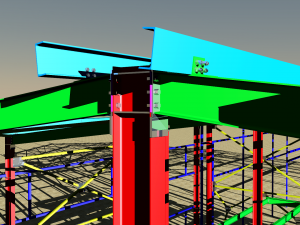 industrial building made of metal structures Model 3D