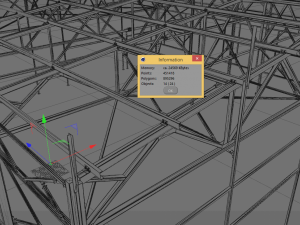 industrial building made of metal structures Model 3D