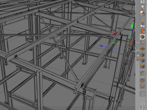 industrial building made of metal structures Model 3D