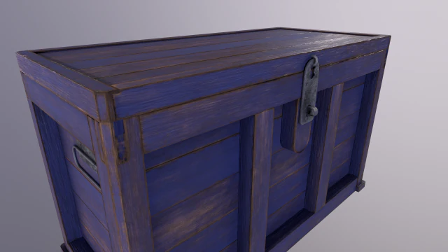 old wooden chest 3D Model .c4d .max .obj .3ds .fbx .stl .blend 