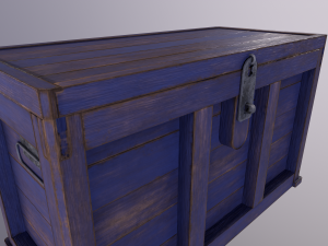 old wooden chest 3D Model
