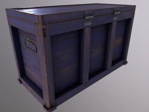 old wooden chest 3D Model