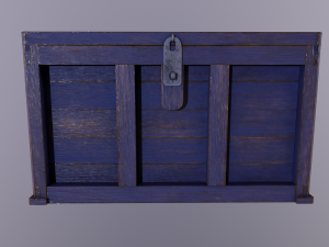 old wooden chest 3D Modell