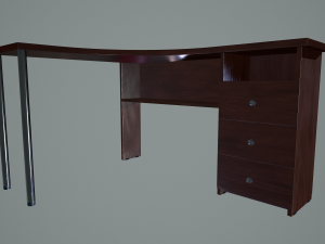 wooden office desk 3D Model