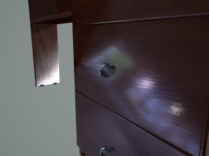 wooden office desk 3D Model