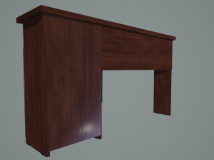 wooden office desk 3D Model