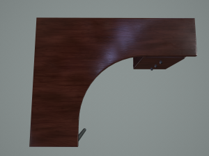 wooden office desk 3D Model