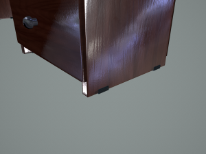 wooden office desk 3D Model