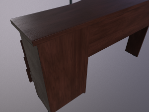 wooden office desk 3D Model