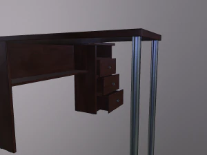 wooden office desk 3D Model