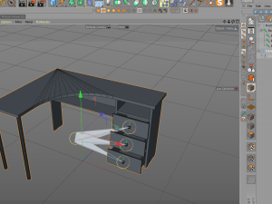 wooden office desk 3D Model