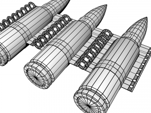 machine belt from kalashnikov cartridge 3D Model