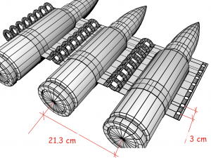 machine belt from kalashnikov cartridge 3D Model