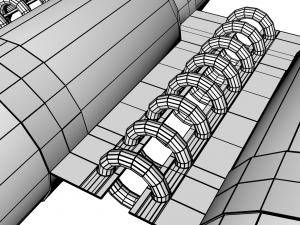machine belt from kalashnikov cartridge 3D Model