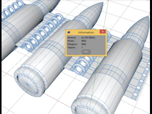 machine belt from kalashnikov cartridge 3D Model