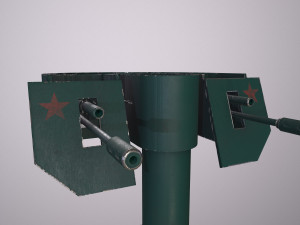automatic military turret 3D-Modell
