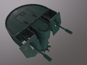 automatic military turret 3D-Modell