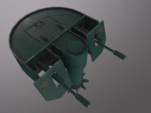 automatic military turret 3D Model