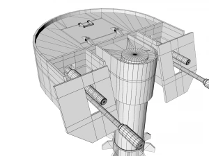 automatic military turret 3D Model