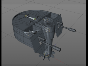 automatic military turret 3D-Modell