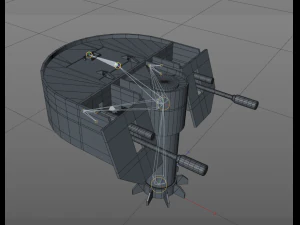 automatic military turret 3D Model