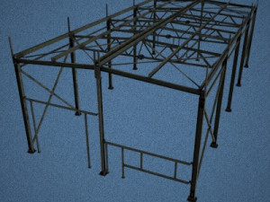 metal structures of the electroplating shop building 3Dモデル
