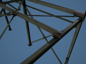 metal structures of the electroplating shop building 3Dモデル