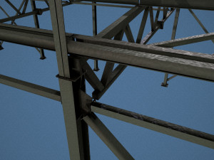metal structures of the electroplating shop building 3Dモデル
