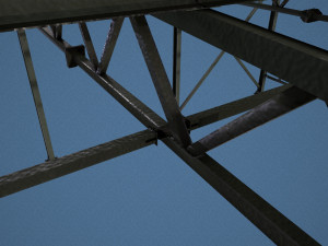 metal structures of the electroplating shop building 3Dモデル