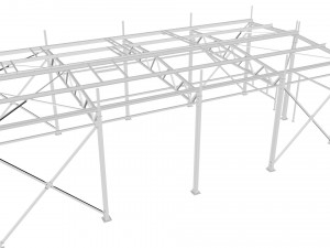 metal structures of the electroplating shop building 3Dモデル