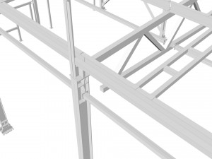 metal structures of the electroplating shop building 3Dモデル