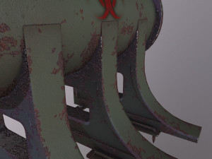 old tank with hazardous chemical waste 3D मॉडल