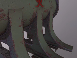 old tank with hazardous chemical waste 3D Model