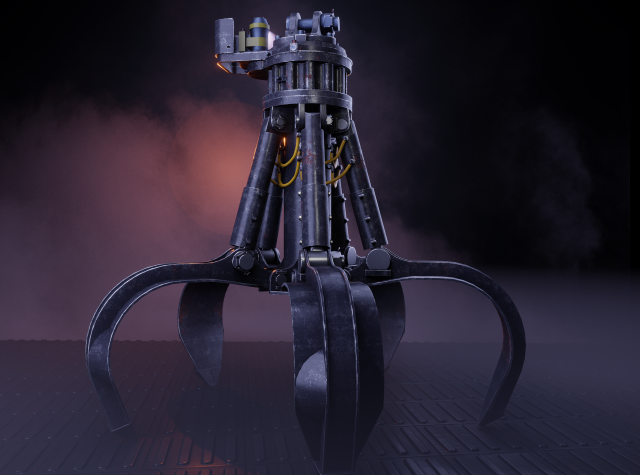 Hydraulic Grip 3D 模型 .c4d .max .obj .3ds .fbx .stl .blend 