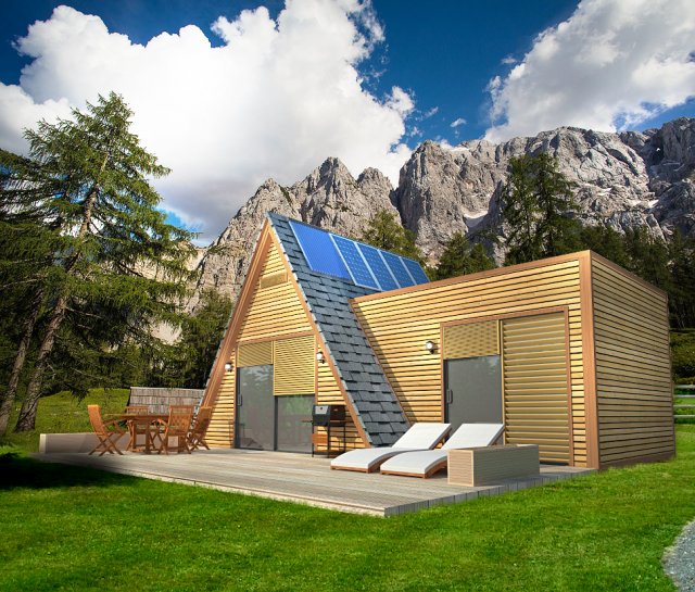 mountain cabin by damijan koprivc Modelo 3D .c4d .max .obj .3ds .fbx .stl .blend 
