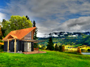 50m2 tiny house with all accommodation for whole year living 3D Model