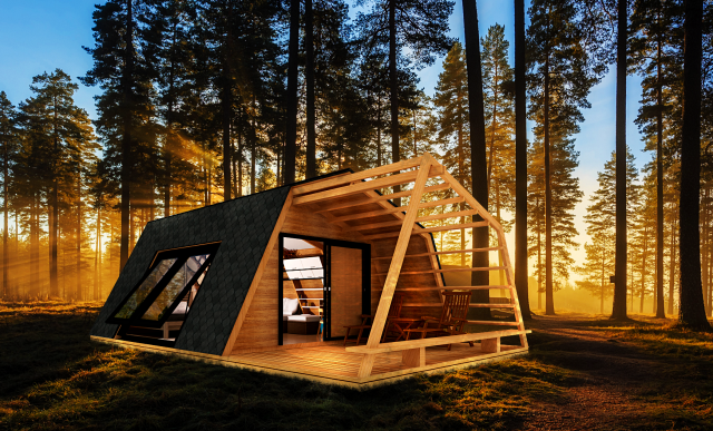 glamping pod tiny house 3Dモデル .c4d .max .obj .3ds .fbx .stl .blend