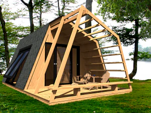 glamping pod tiny house 3D Model