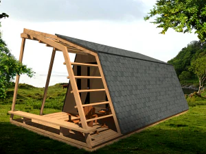 glamping pod tiny house 3D Model