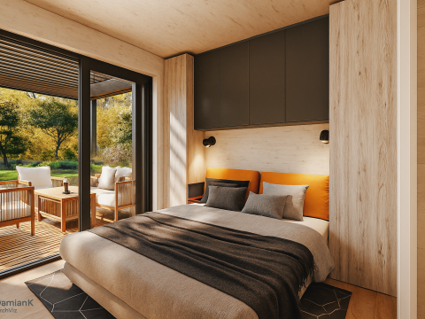 Modular House plan with dimensions Modello 3D