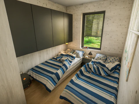 Modular House plan with dimensions 3D Model