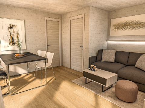 Modular House plan with dimensions Modello 3D