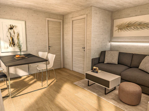 Modular House plan with dimensions 3D Model