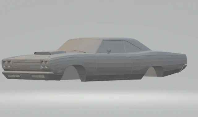 plymouth roadrunner 3D Print Model .c4d .max .obj .3ds .fbx .stl .blend 