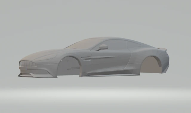 aston martin vanquish 3D Print Model .c4d .max .obj .3ds .fbx .stl .blend 