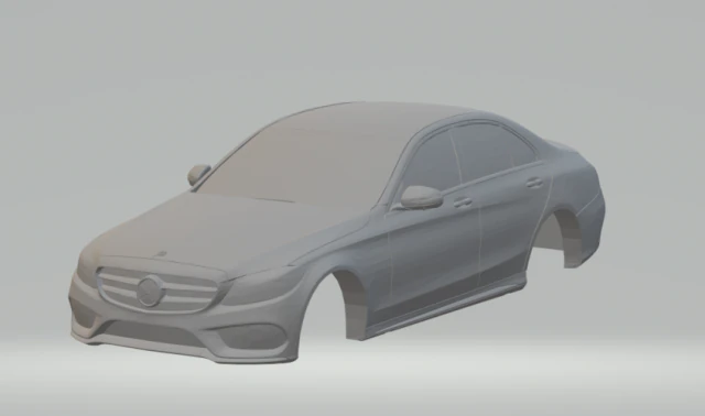 mercedes class c 3D Print Model .c4d .max .obj .3ds .fbx .stl .blend 