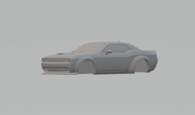 dodge challenger hellcat 3D 打印模型 .c4d .max .obj .3ds .fbx .stl .blend 